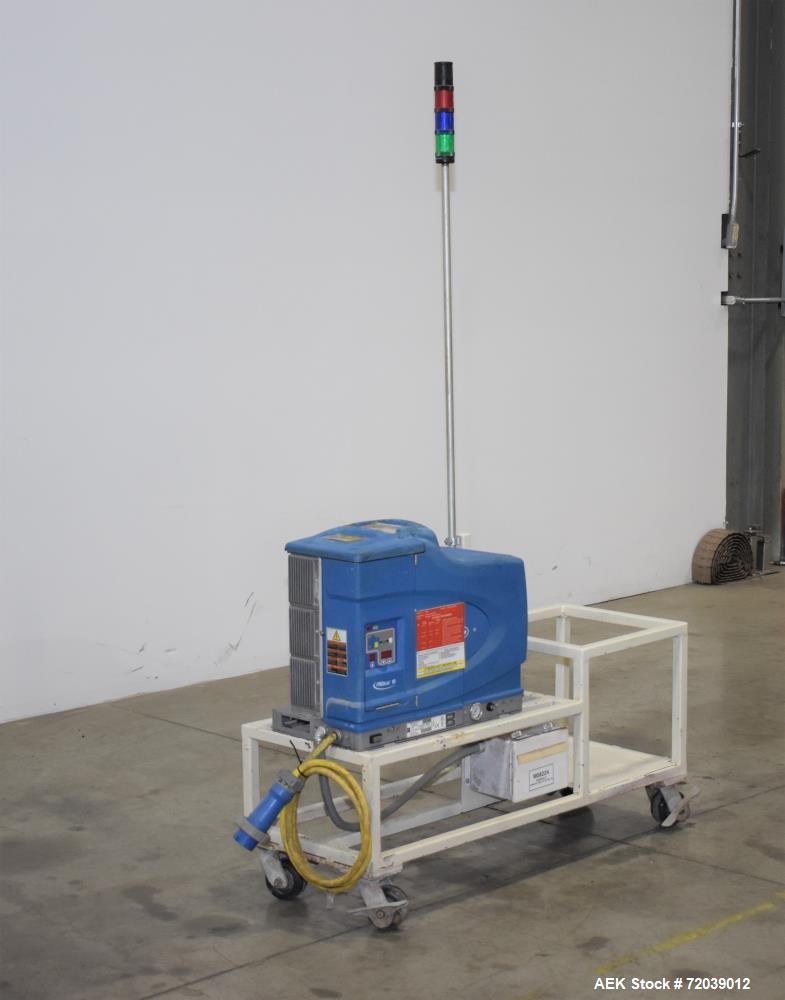Used Nordson Problue 10 Hot Melt Adhesive Applicator System. Volume 10 liter, melt rate per hour 24 pound, throughput per hour 27.3 pound. Mounted on painted carbon steel frame with casters. Serial# ...